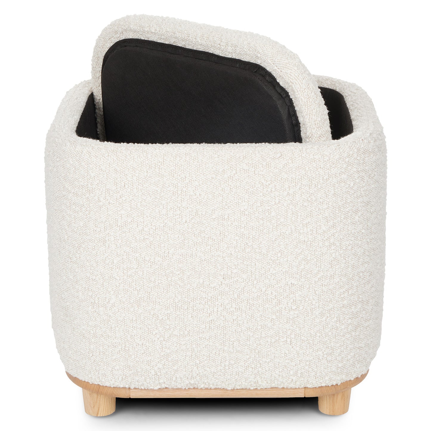 Maribo 19" Storage Ottoman - Ivory Bouclé