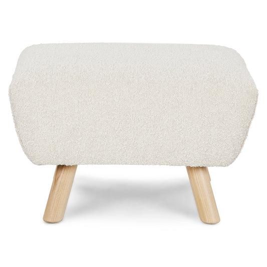 Gabriola 23" Ottoman - Ivory Bouclé