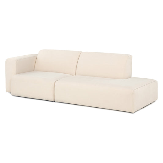 Sanna 100" Left Arm Modular Sofa - Magnet Ivory