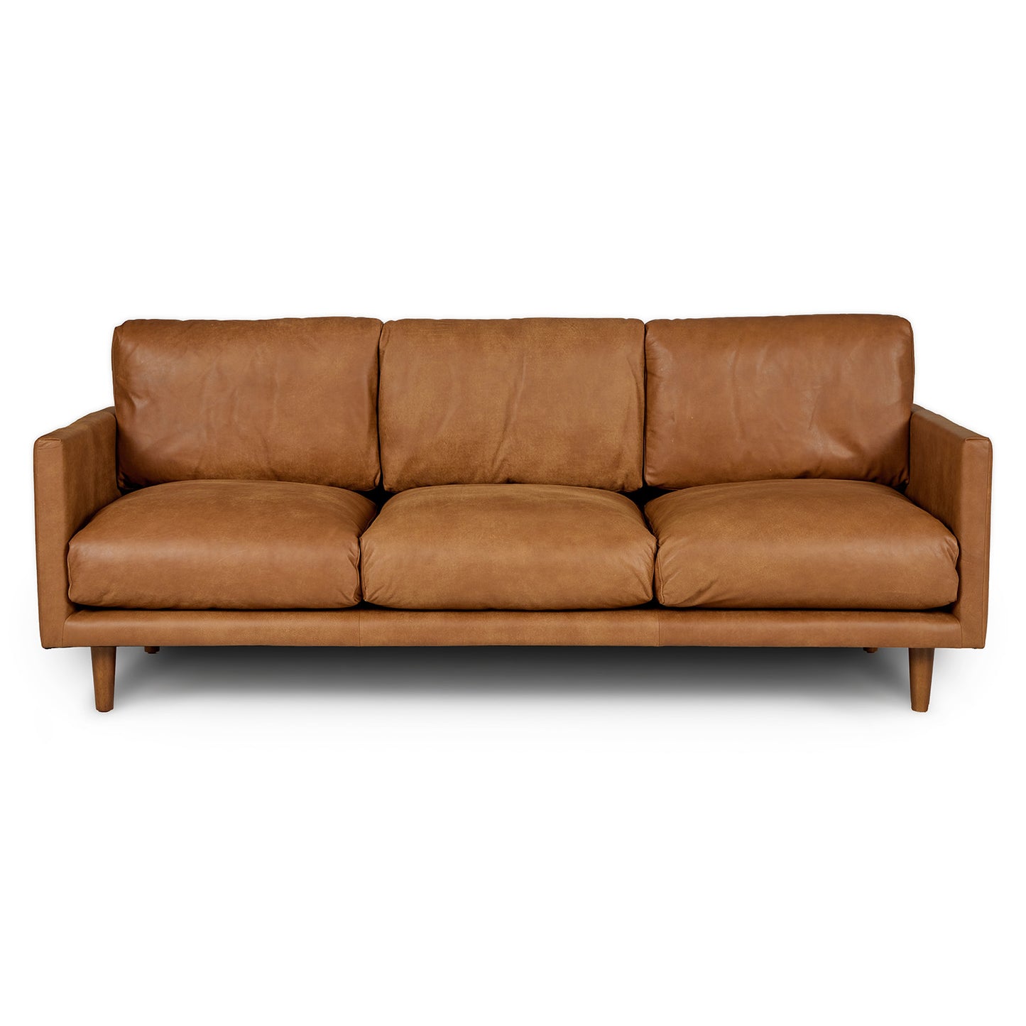 Nirvana 81" Leather Sofa - Dakota Tan