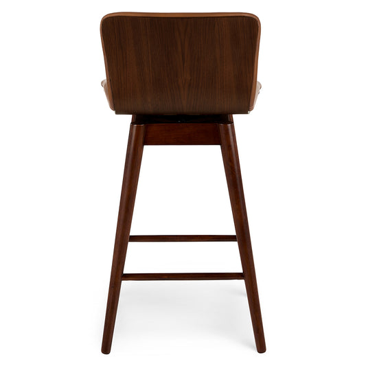 Sede Toscana Tan Walnut Swivel Counter Stool