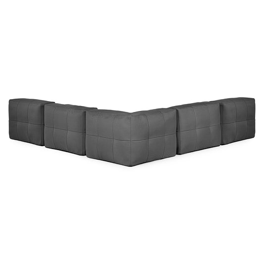 Corvos Met Black Modular Corner Sectional