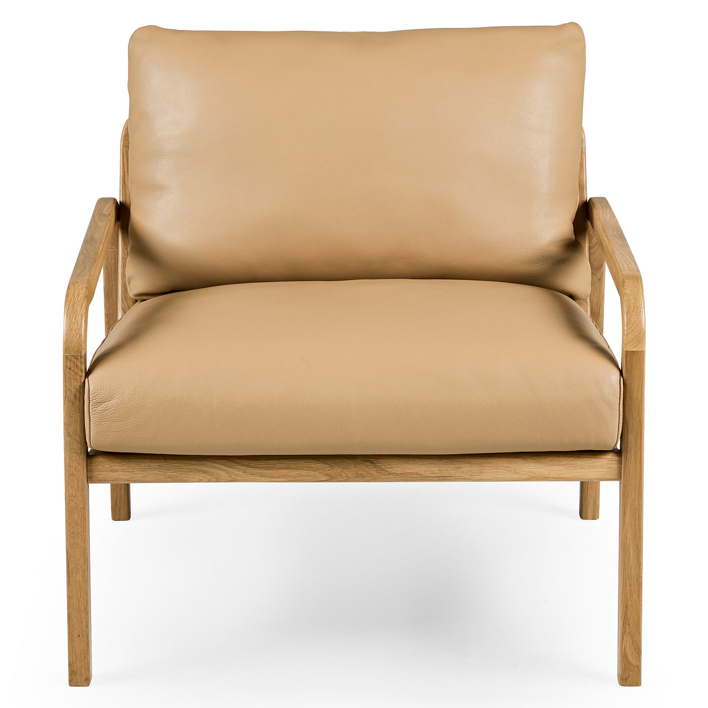 Kirkby 30" Leather Lounge Chair - Roam Tan