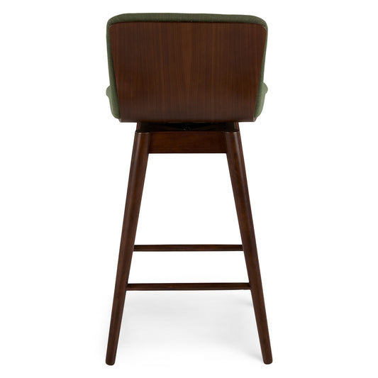 Sede Olio Green Walnut Swivel Counter Stool