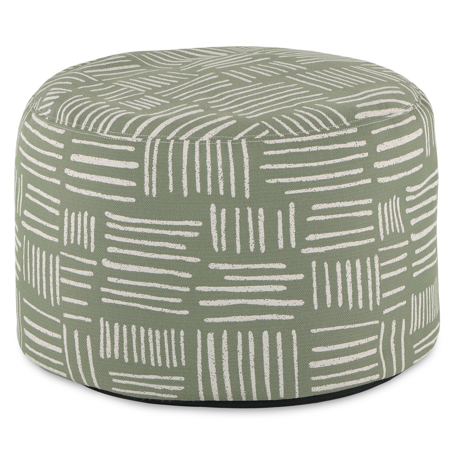 Olara 25" Indoor/Outdoor Ottoman - Jacquard Green