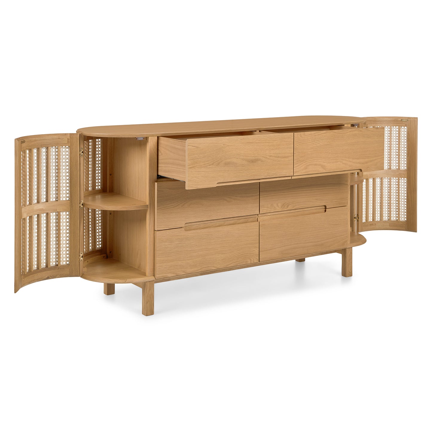 Candra Oak 6-Drawer Double Dresser