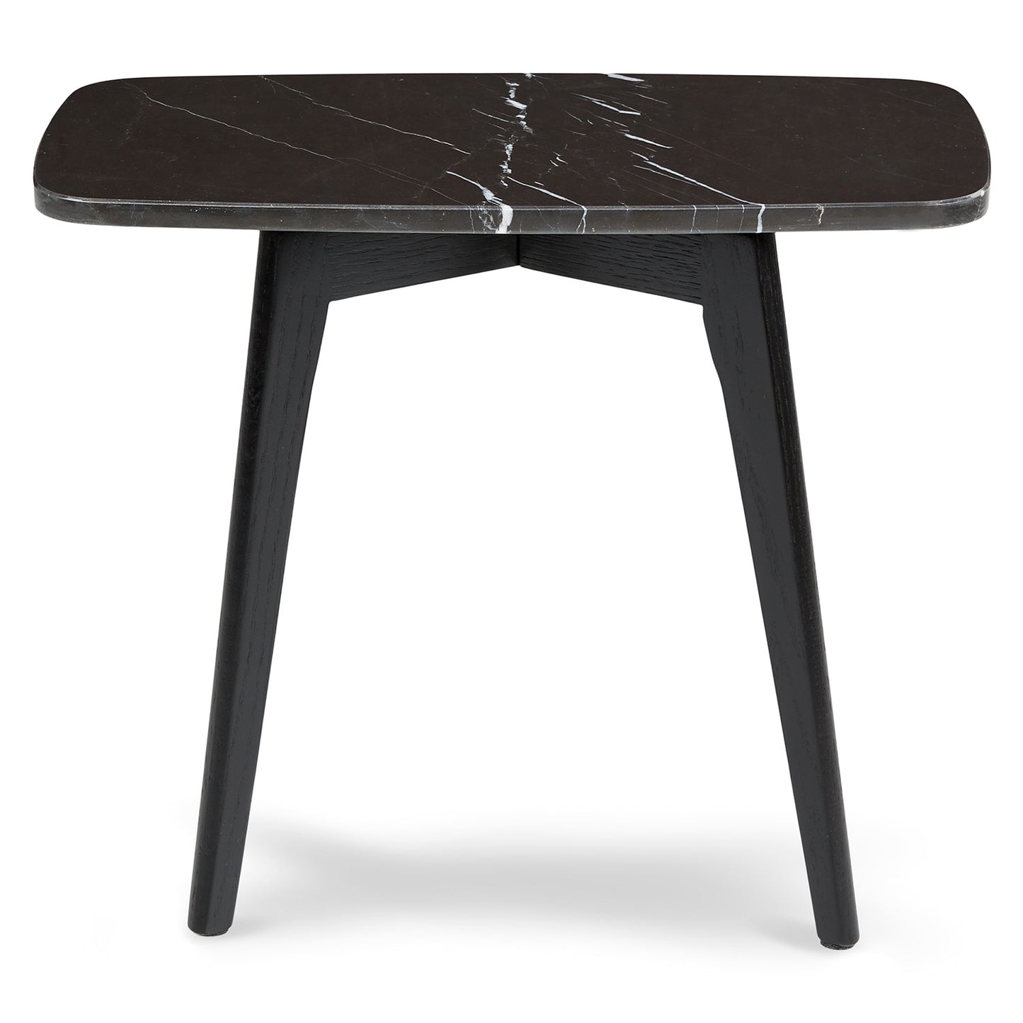 Vena Black Rectangular Side Table