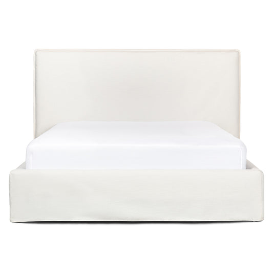 Saba Boulevard White Queen Slipcover Bed