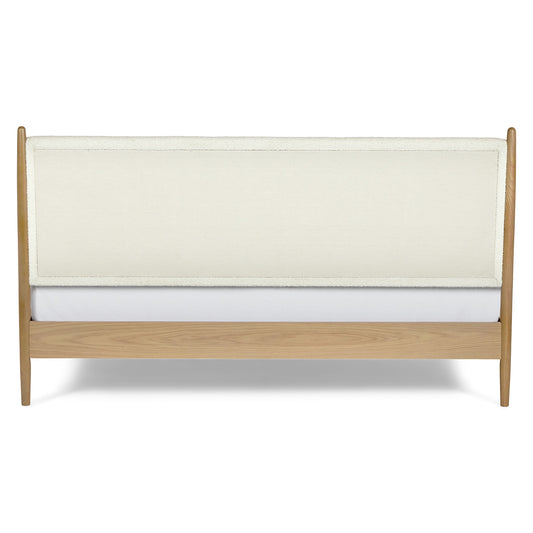 Lenia Lunaria White Bouclé Oak King Bed