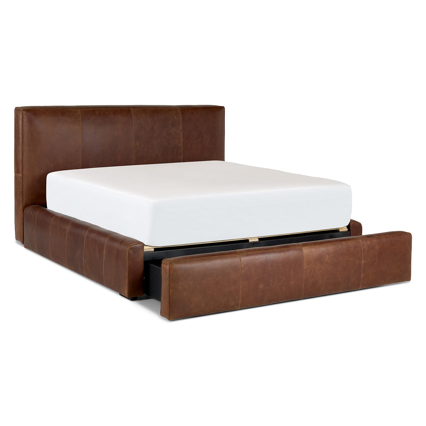 Cigar Rawhide Brown Queen Storage Bed