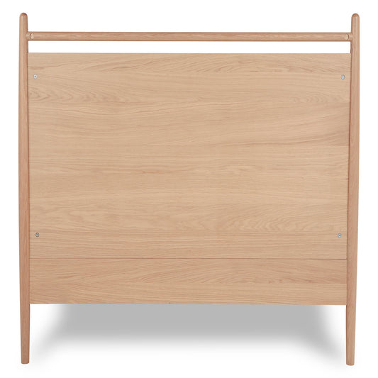 Lenia Panel White Oak Twin Bed