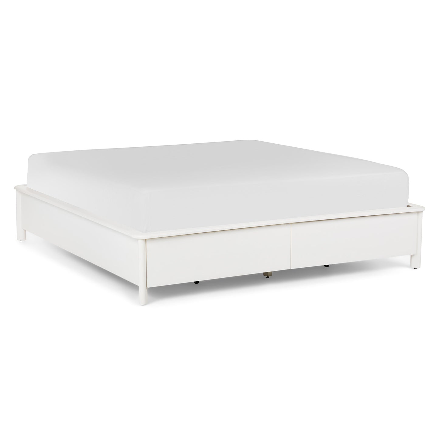 Pactera White Queen Storage Bed