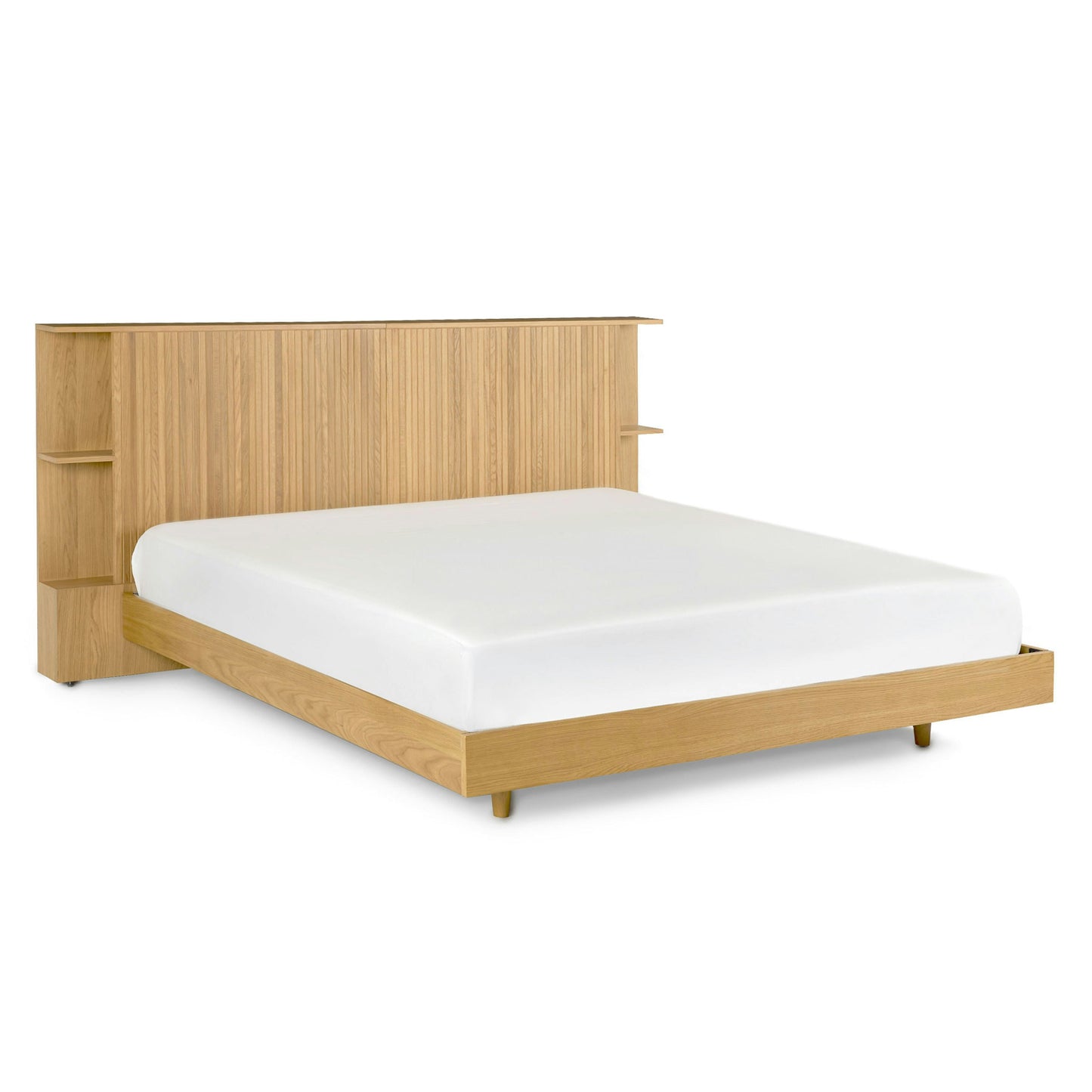 Kouva Oak Queen Storage Headboard