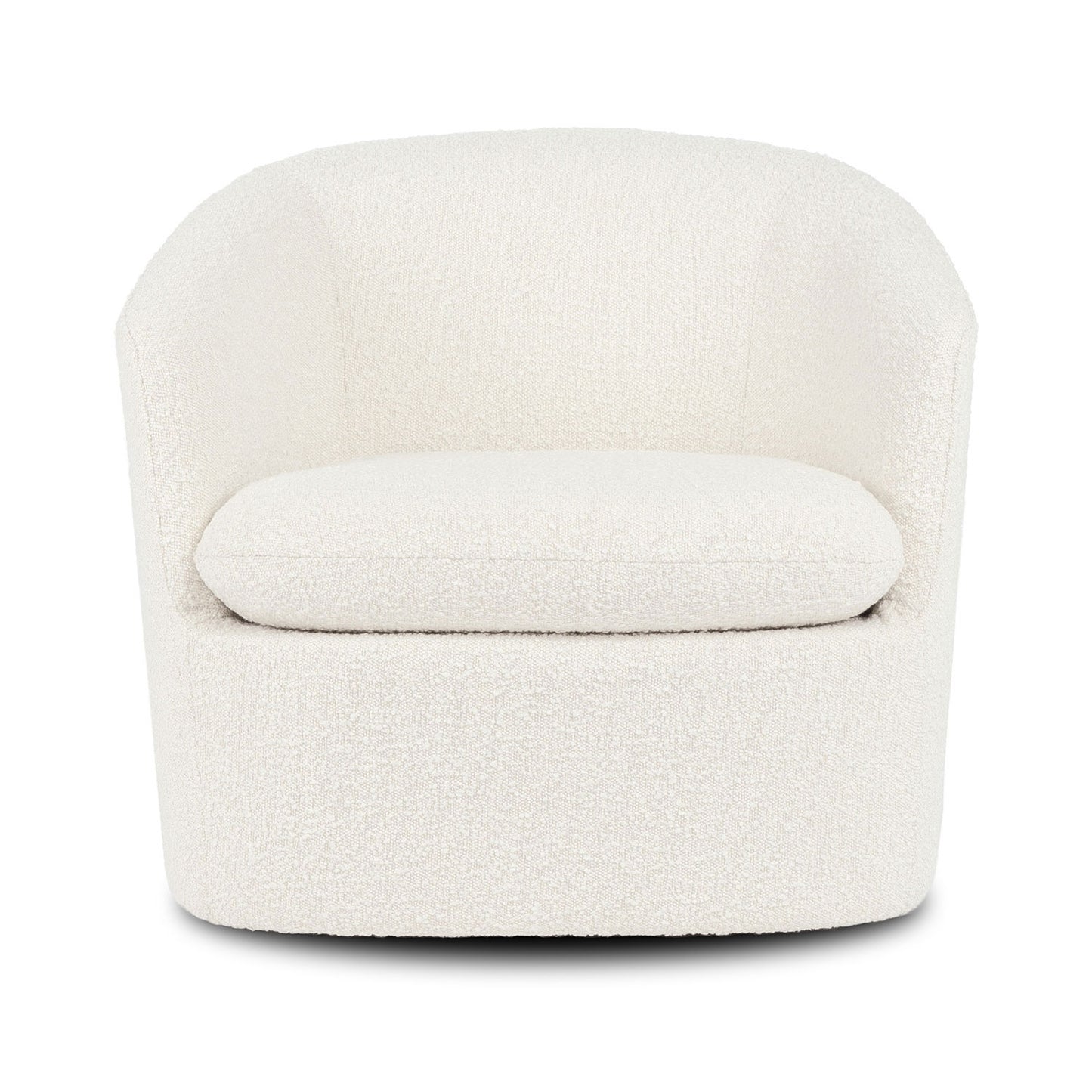 Turoy 32.5" Swivel Lounge Chair - Ivory Bouclé