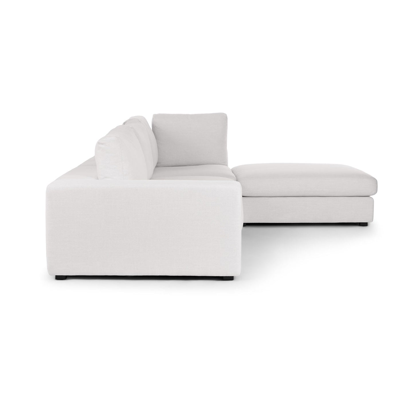 Beta 132" Right Modular Sectional - Beta Quartz