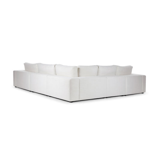 Beta 132" Modular Corner Sectional - Quartz White