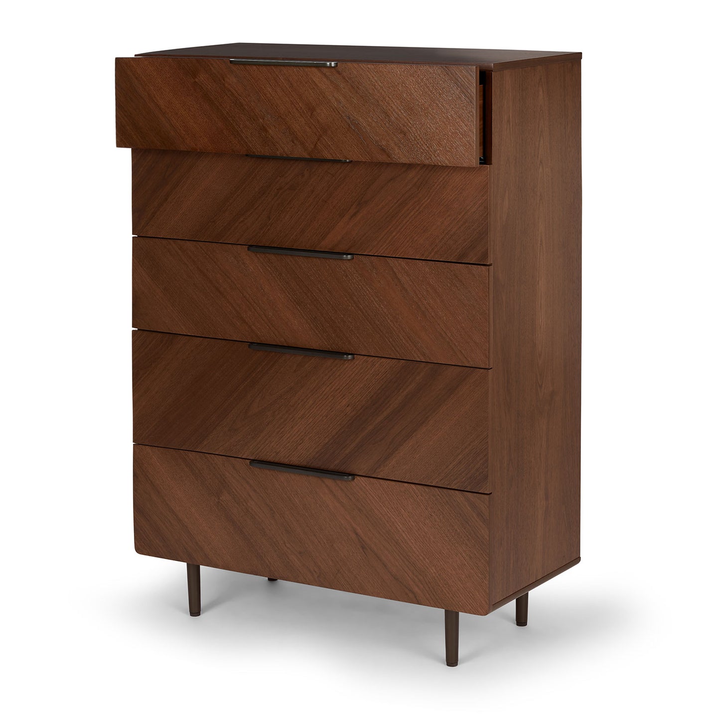 Nera Walnut 5-Drawer Chest