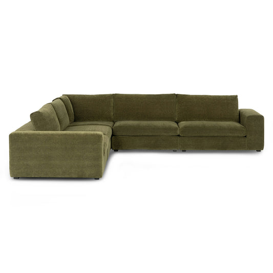 Beta 132" Modular Corner Sectional - Cypress Green