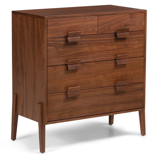 Vireo Walnut 5-Drawer Dresser