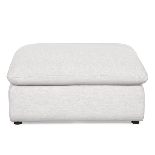 Leigh 41" Ottoman - Silver Ivory