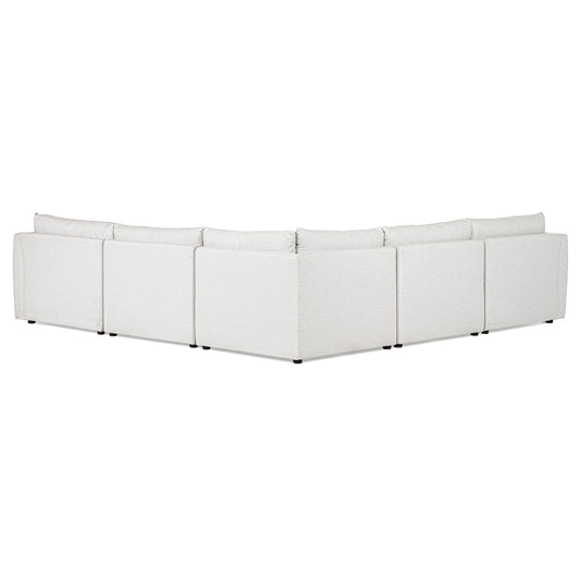 Leigh 126" Modular Corner Sectional - Silver Ivory