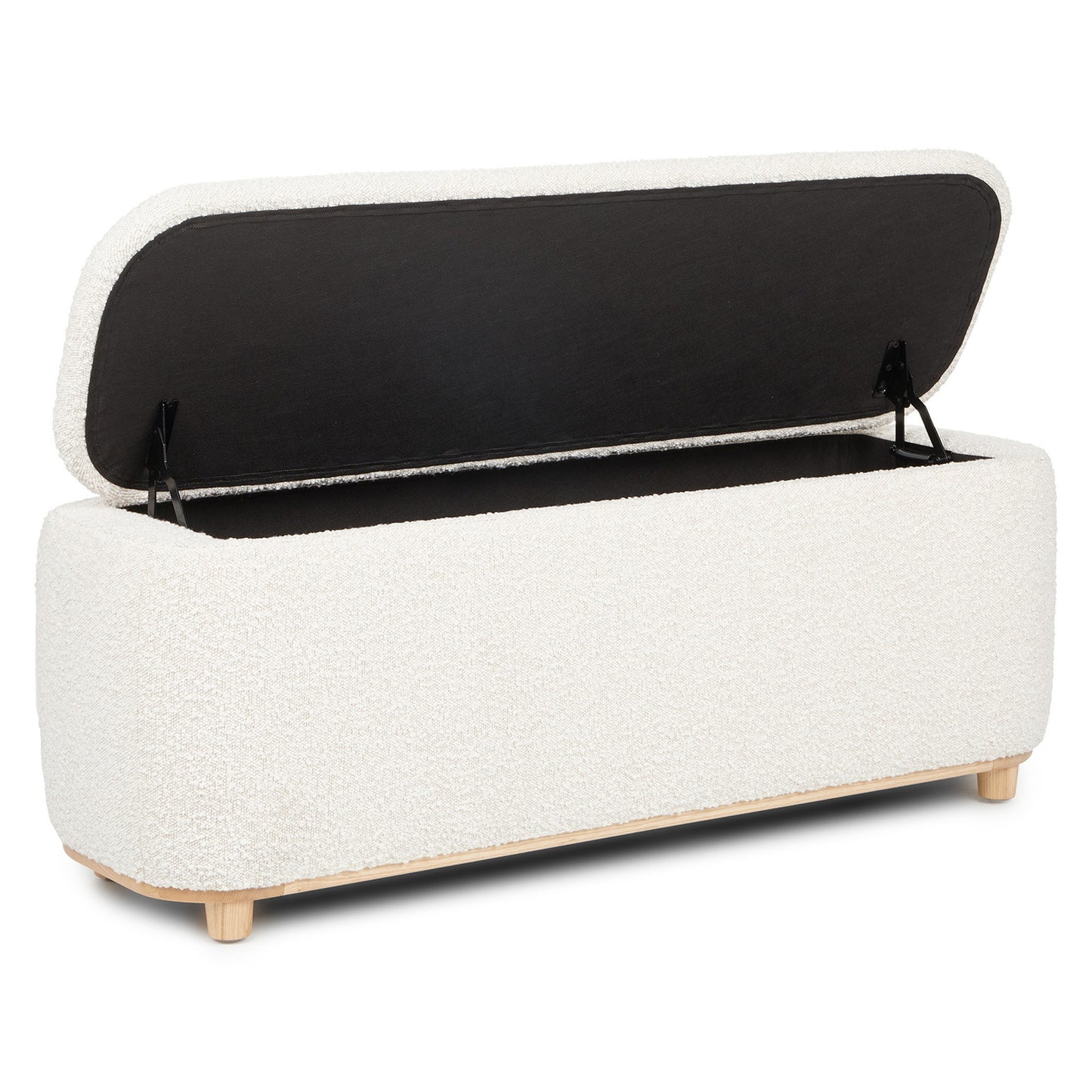 Maribo 48" Storage Ottoman - Ivory Bouclé