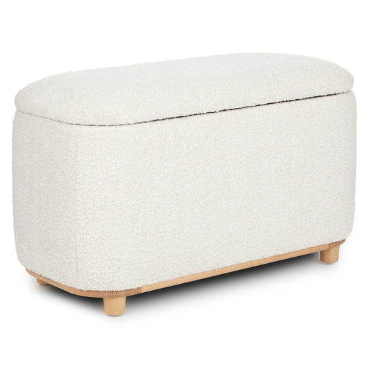 Maribo 32" Storage Ottoman - Ivory Bouclé