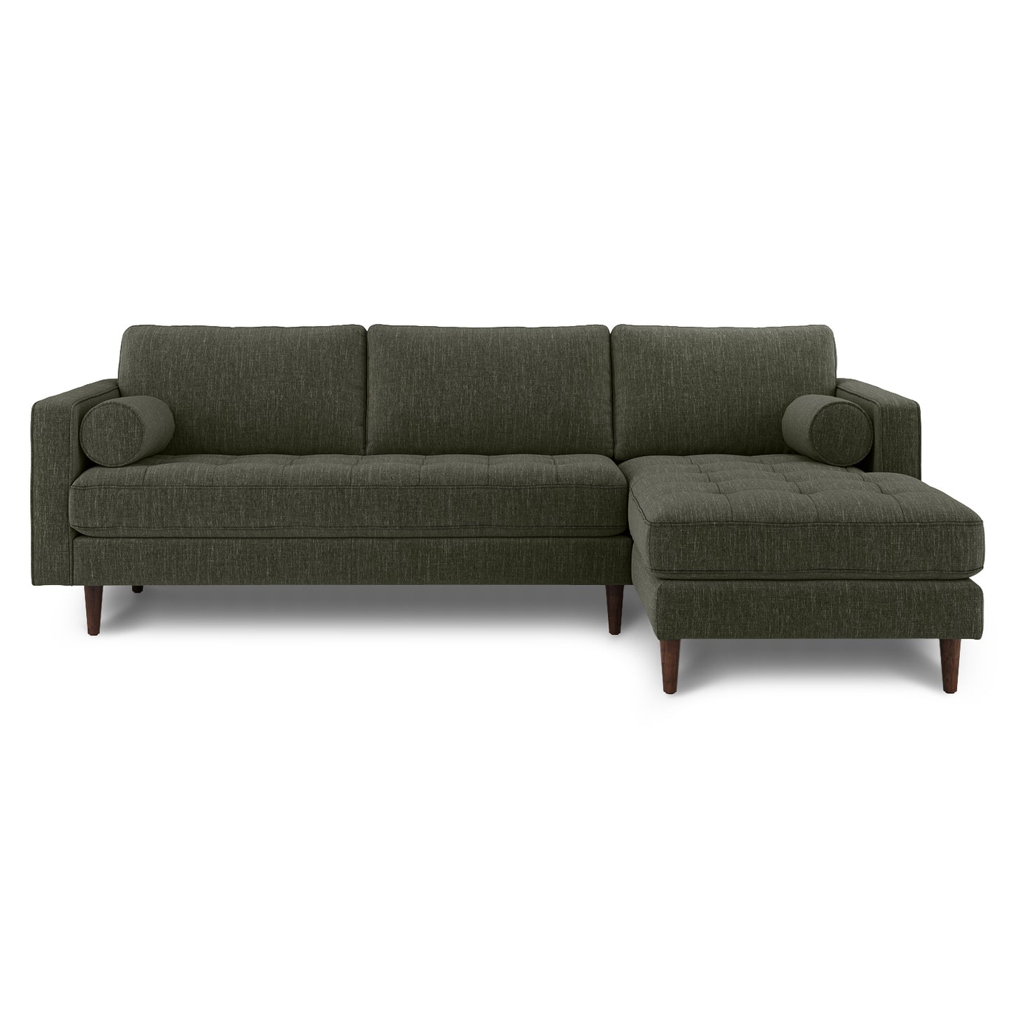 Sven 100" Tufted Right Sectional - Fir Green