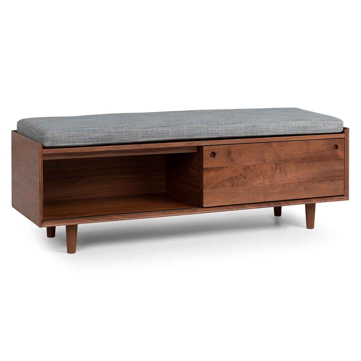 Nederin Pebble Gray Walnut Bench