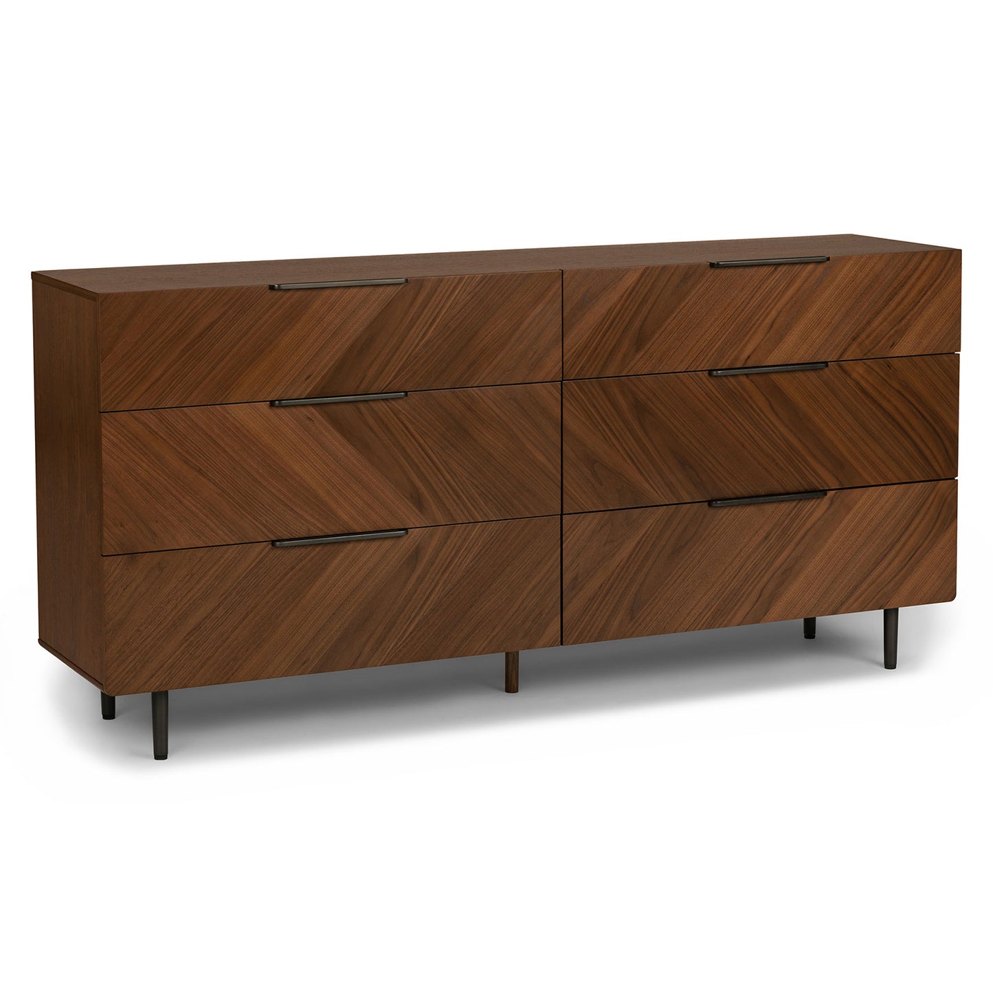 Nera Walnut 6-Drawer Double Dresser