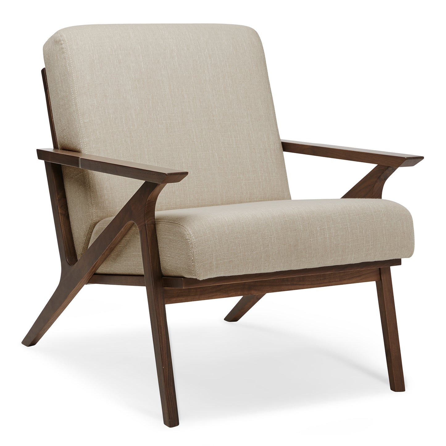 Otio 26" Lounge Chair - Welsh Taupe And Walnut