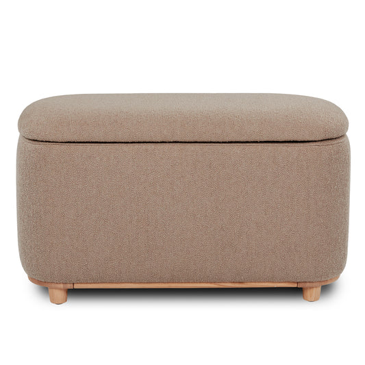 Maribo 32" Storage Ottoman - Sandstone Wool Bouclé
