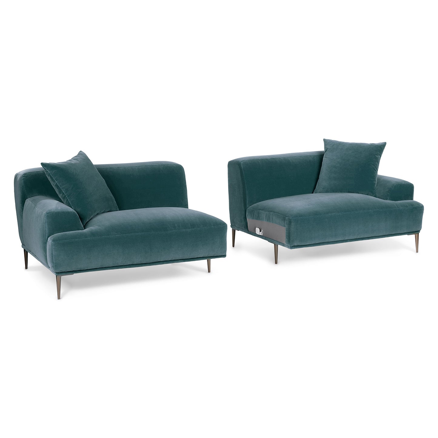 Abisko 91" Velvet Sofa - Plush Pacific Blue