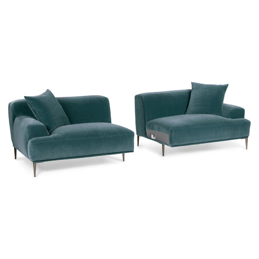 Abisko 91" Velvet Sofa - Plush Pacific Blue