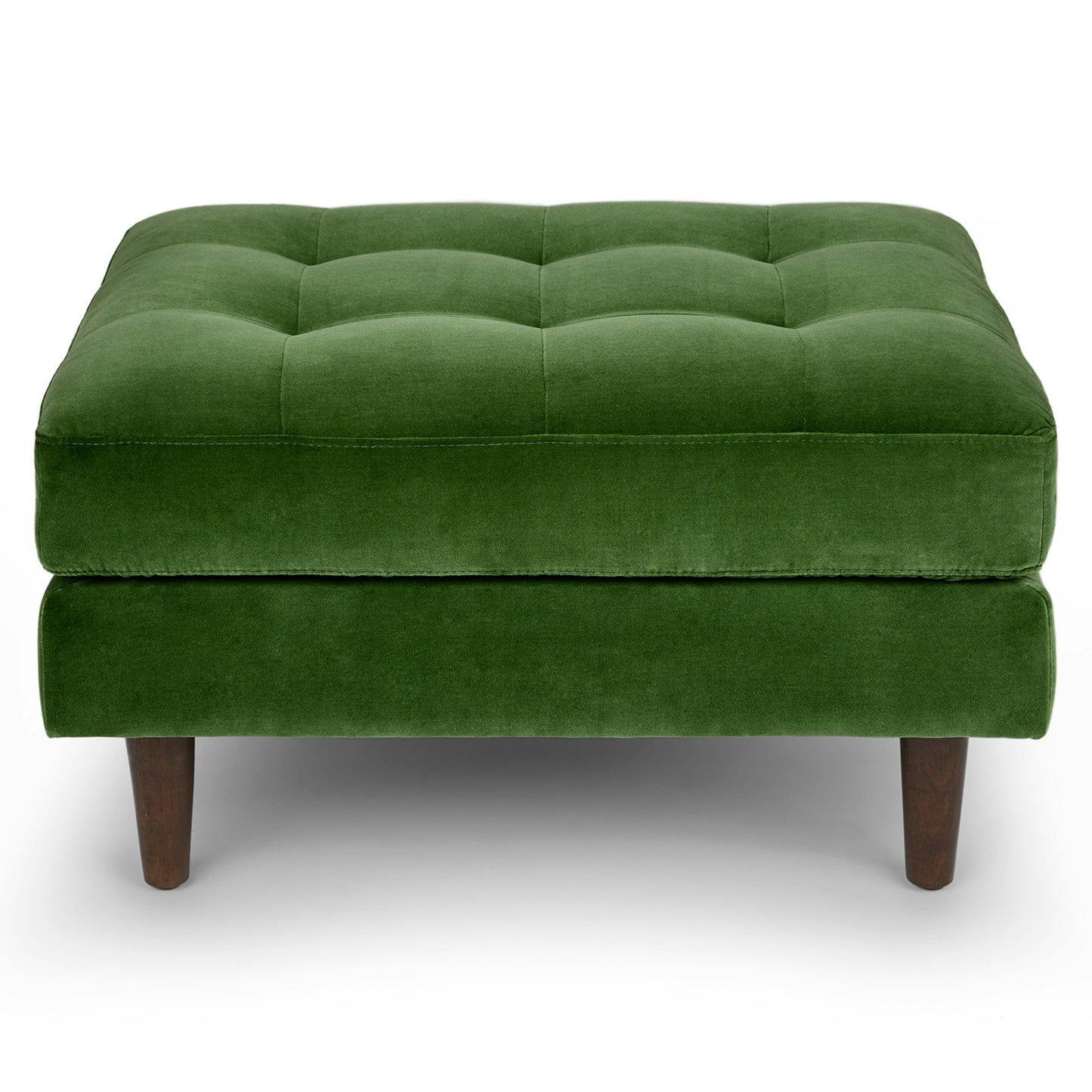 Sven 30" Velvet Ottoman - Grass Green