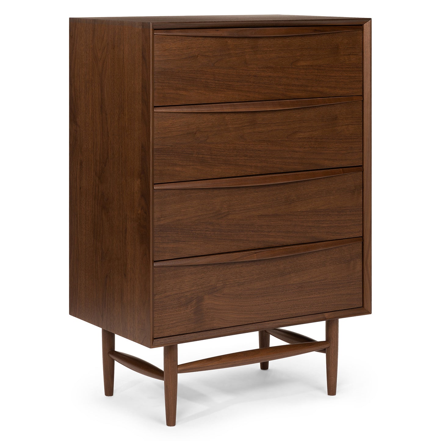 Lenia Walnut 4-Drawer Chest