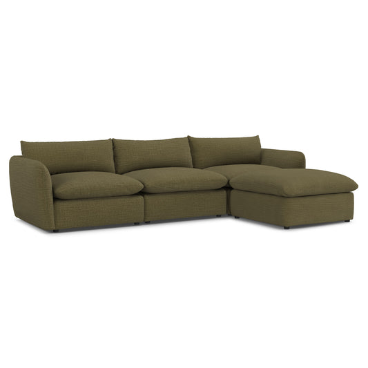 Leigh 131.5" Modular Sectional - Napa Moss