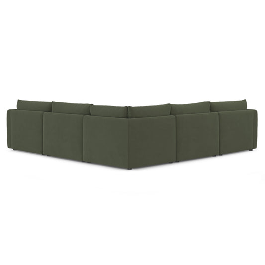 Leigh 126" Modular Corner Sectional - Hale Fir Green