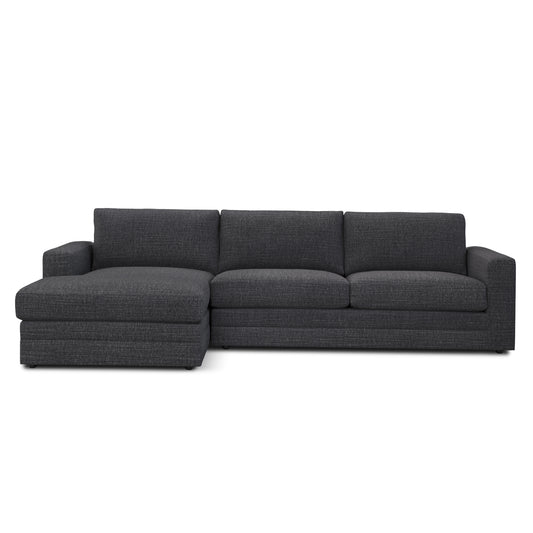 Riley 118.5" Left Sectional - Napa Charcoal