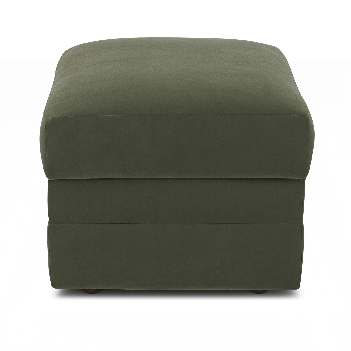 Riley 28” Velvet Ottoman - Hale Fir Green