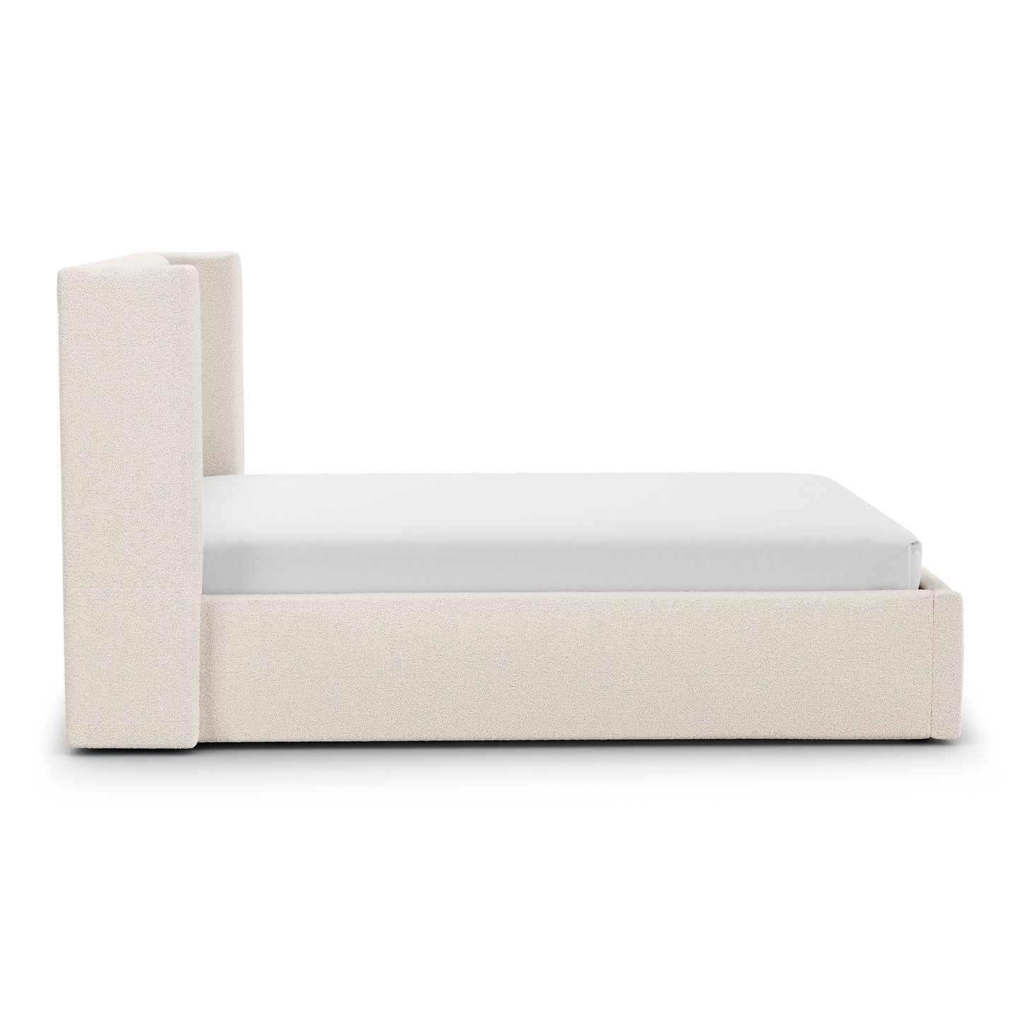 Calabri Ivory Wool Bouclé King Bed