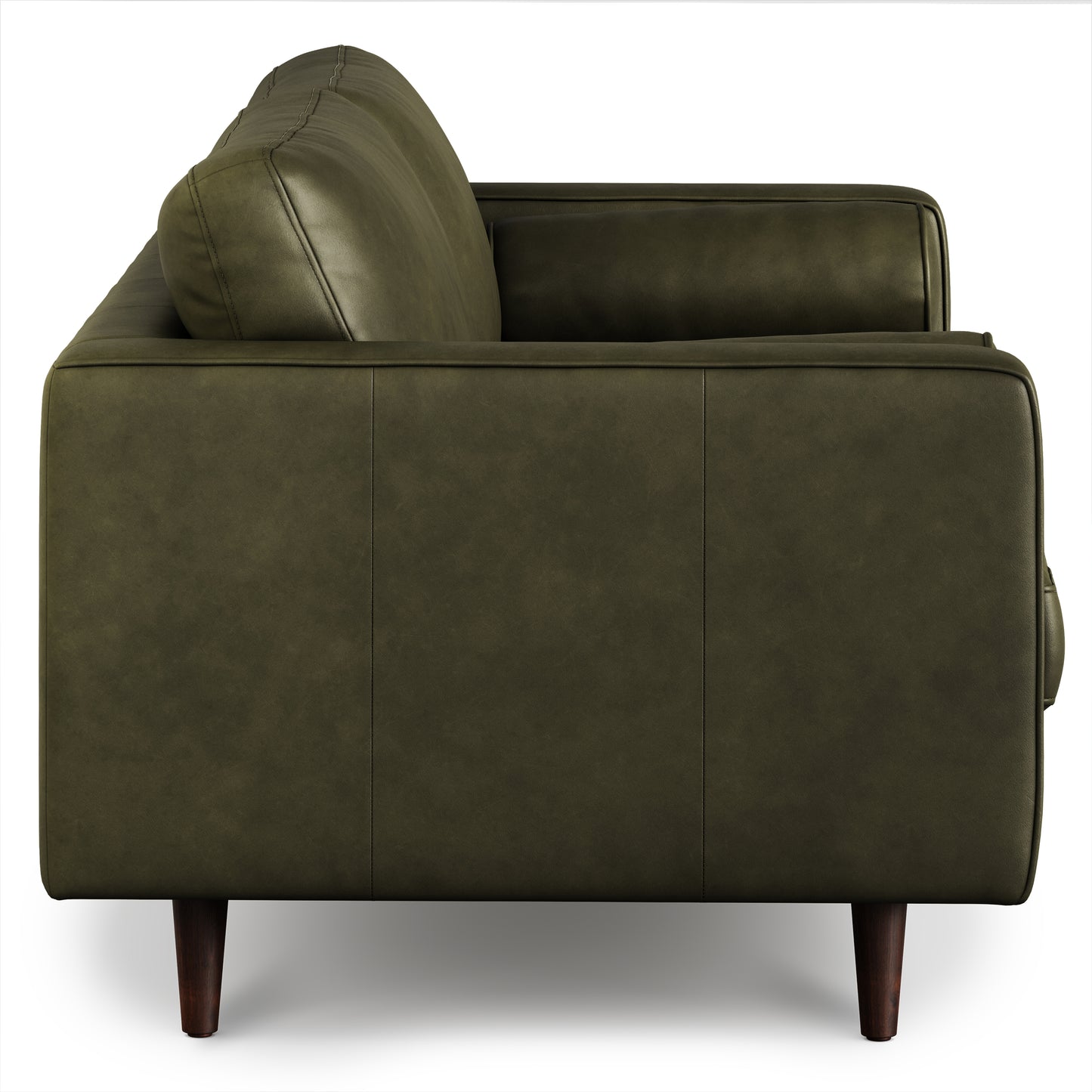 Sven 72" Tufted Leather Loveseat - Charme Green