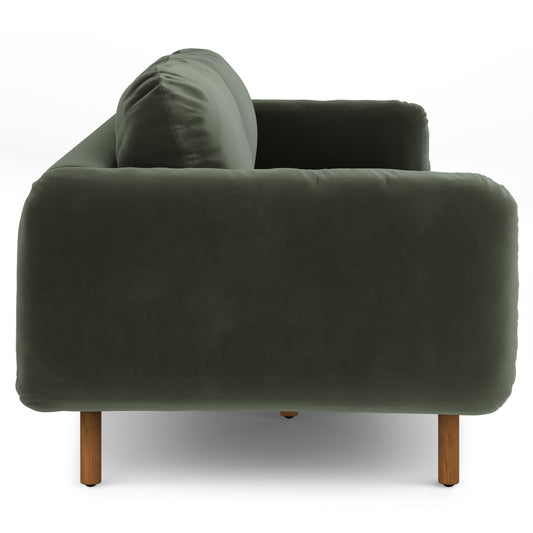 Sanders 85.5" Velvet Sofa - Plush Pacific Green