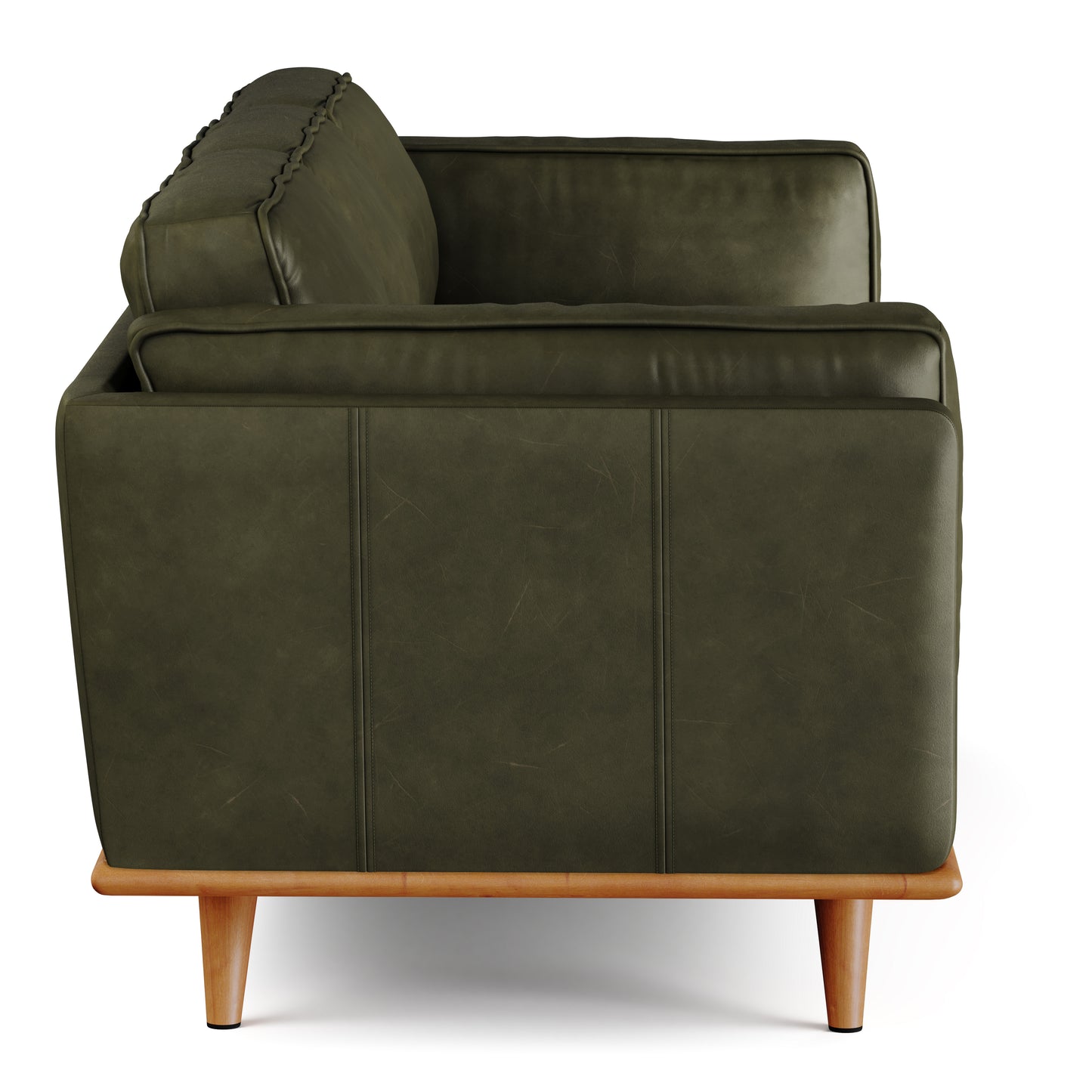 Timber 90" Leather Sofa - Charme Green