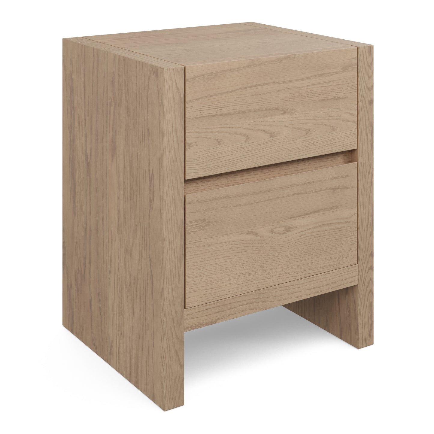 Leif White Oak 2-Drawer Nightstand