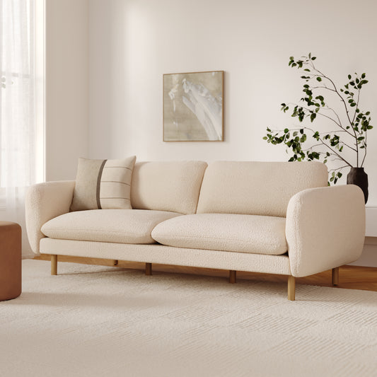 Sanders 85.5" Bouclé Sofa - Ivory Wool