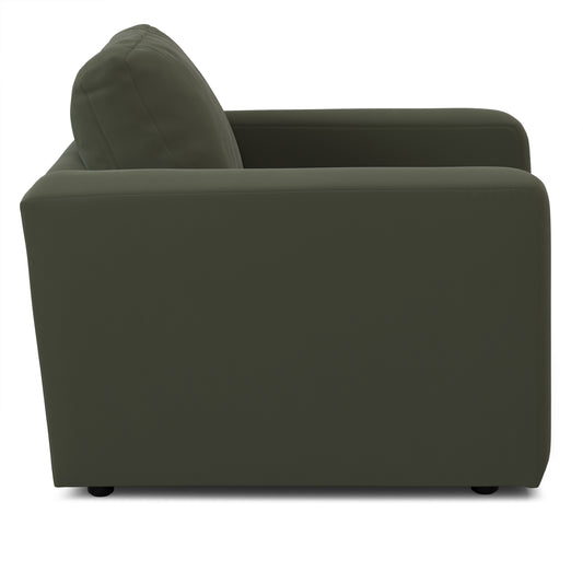 Riley 42" Velvet Lounge Chair - Hale Fir Green