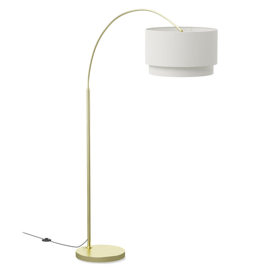 Zebu Ecru Linen Floor Lamp