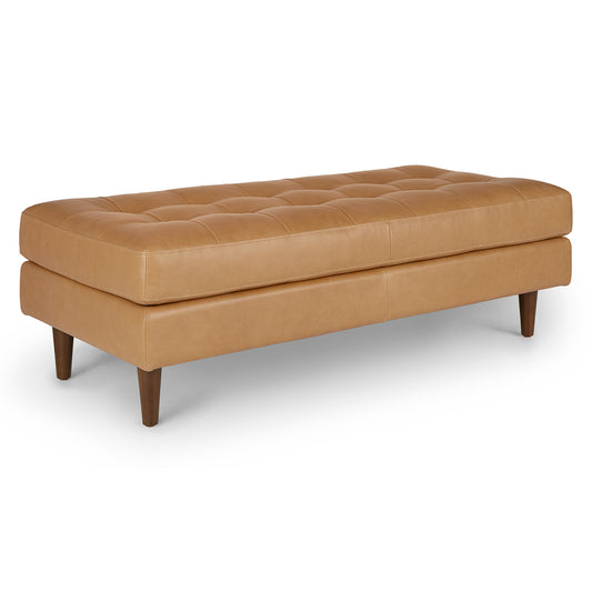 Sven 56" Leather Bench - Charme Tan