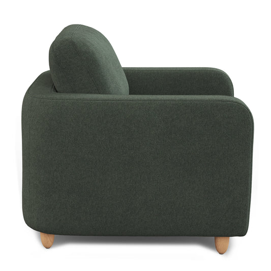 Vati 37" Lounge Chair - Green Wool Bouclé